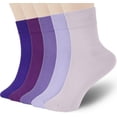 thumbnail image 1 of 5Pairs Women Thin Cotton Socks, Soft Cotton Socks Women Above Ankle Crew Socks, 1 of 6
