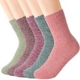 thumbnail image 1 of 5Pairs Women Wool Socks, Thick Soft Wool Socks for Women, Winter Hiking Socks Cozy Socks Warm Socks, 1 of 6