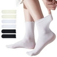 thumbnail image 1 of LDU Ruffle Socks for Women, Frilly Crew Socks, Black & White, 6Pairs, 1 of 6