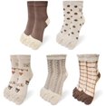 thumbnail image 1 of 5Pairs Womens Girls Toe Socks Five Fingers Cute Colorful Ankle Athletic Running Toe Seperated, 1 of 5