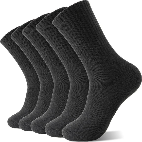 5Pairs Wool Hiking Socks for Women Warm Winter Thick Thermal Cozy Boot Work Soft Ladies Socks