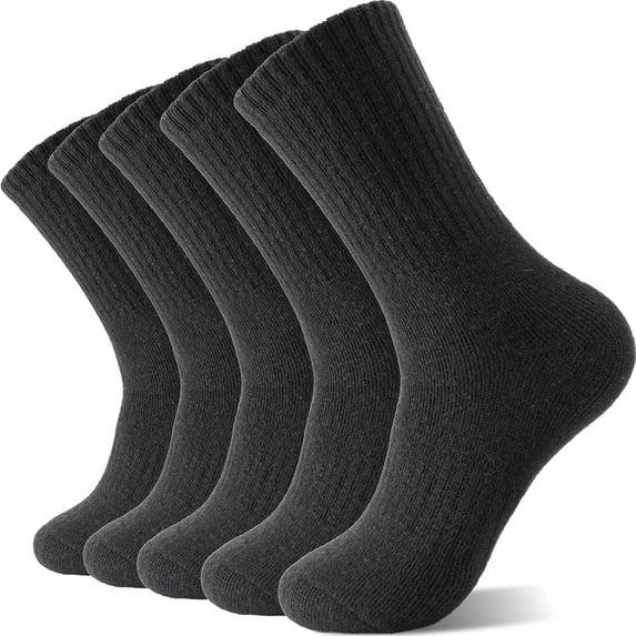 5Pairs Wool Hiking Socks for Women Warm Winter Thick Thermal Cozy Boot Work Soft Ladies Socks