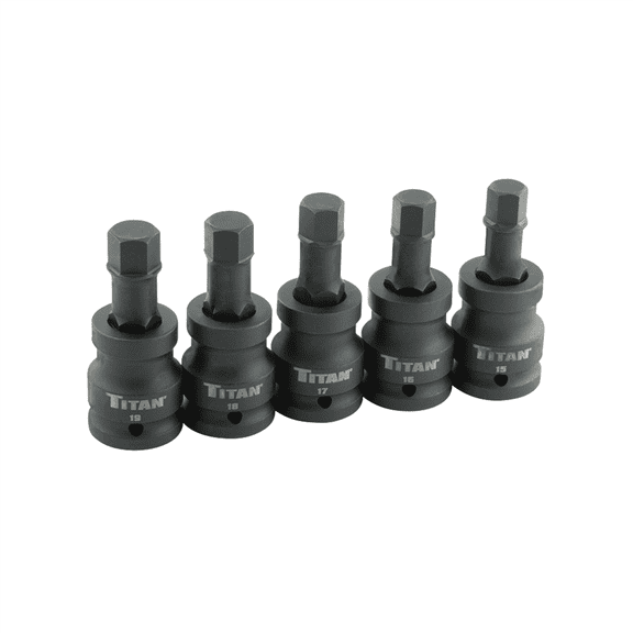 TITAN 5-PC 3/4" DR METRIC HEX IMPACT