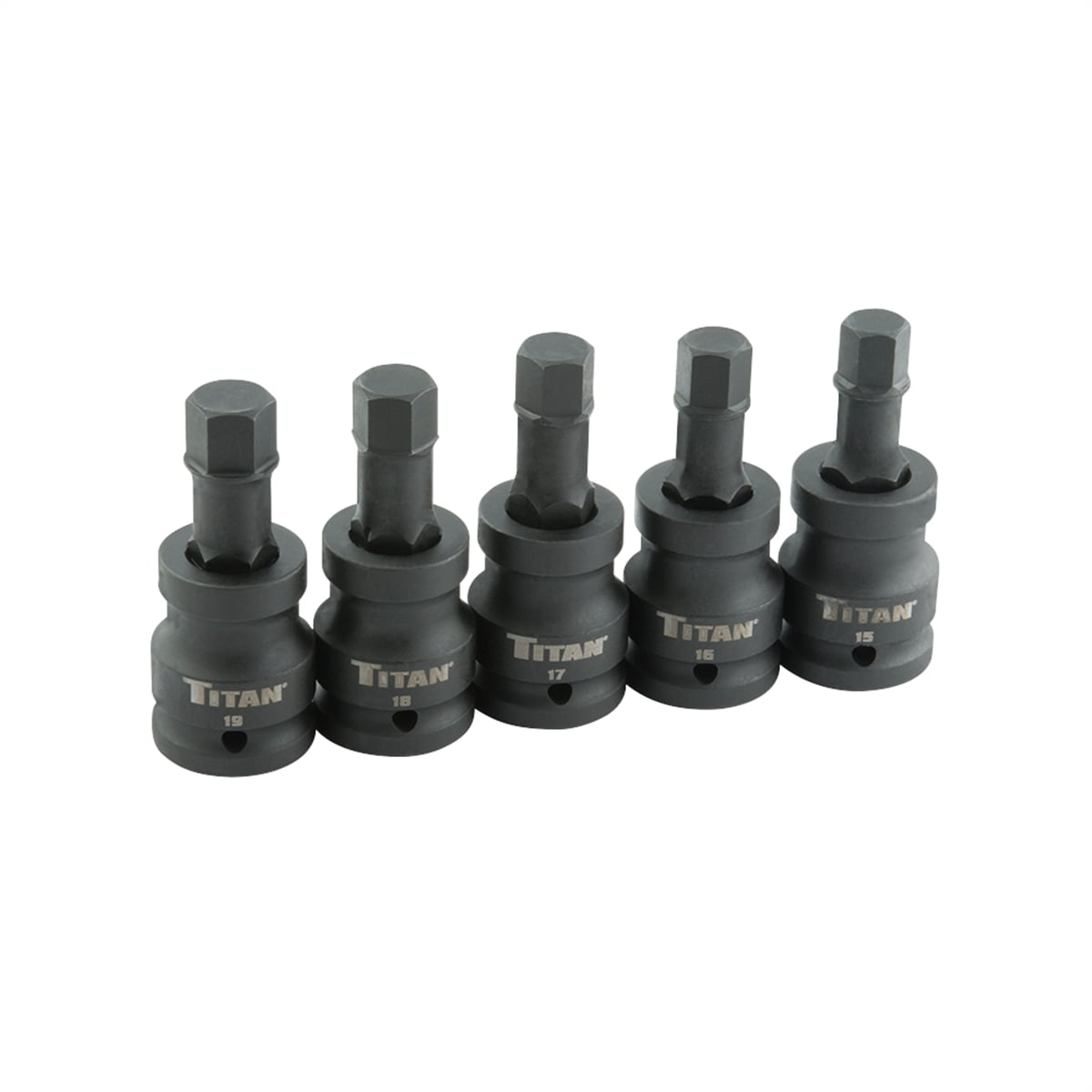 5Pc. 3/4in. Dr Metric Hex Impact Bit Socket Set