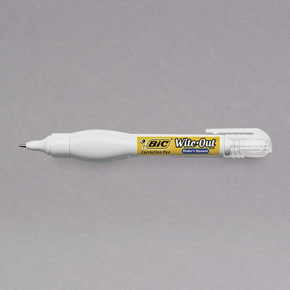 5Pc BIC Wite-Out Shake 'n Squeeze Correction Pen, 8 ml, White