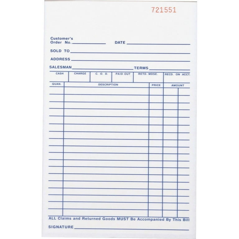 Business Source All-purpose Carbonless Forms Book Business Source All-purpose Carbonless Forms Book