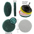 thumbnail image 1 of 5Pc Cleaning Cloth Scrub Pad Industrial Scouring Pads Nylon Polishing Pad 4Inch Green(240#), 1 of 8