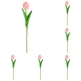 thumbnail image 1 of 5Pc Clearance Under $3 Artificial Tulips Fake Tulip Pu For Dining Setting Blush Pink Centerpieces Soft Pink Petals (E), 1 of 7