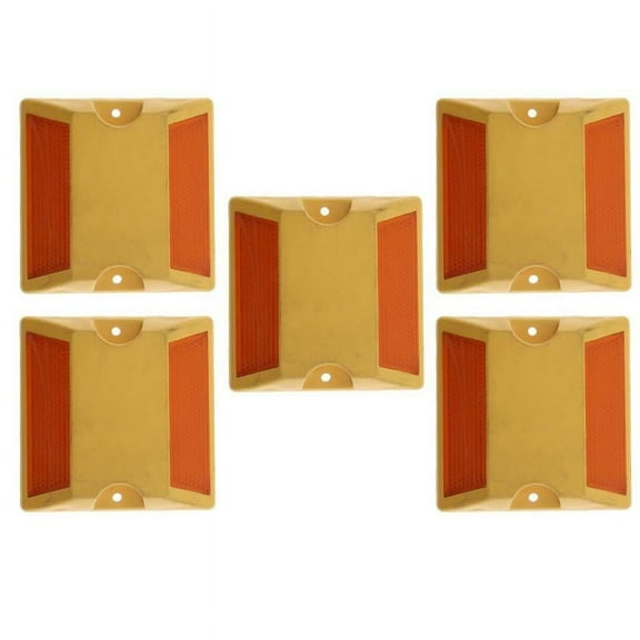 5Pc Commercial Reflective Road Pavement Marker, Reflective Road Sign, Yellow