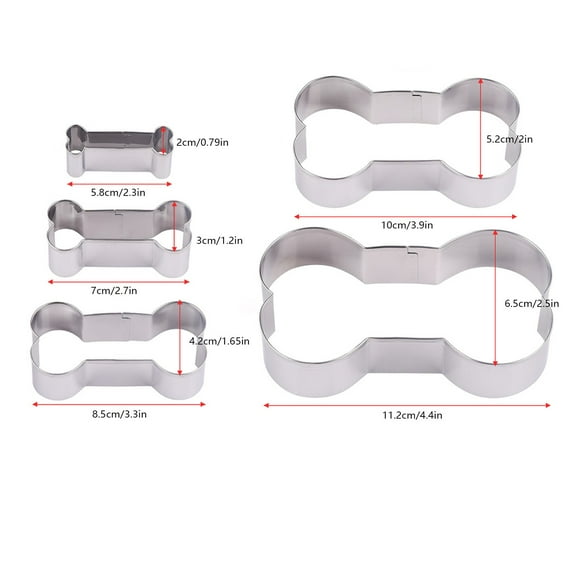 5Pc Cookie Cutters Clearance! Baked Dog Bone Biscuits Mould Stainless 5 Bone Mould Diy Cake Mould Biscuits Mould