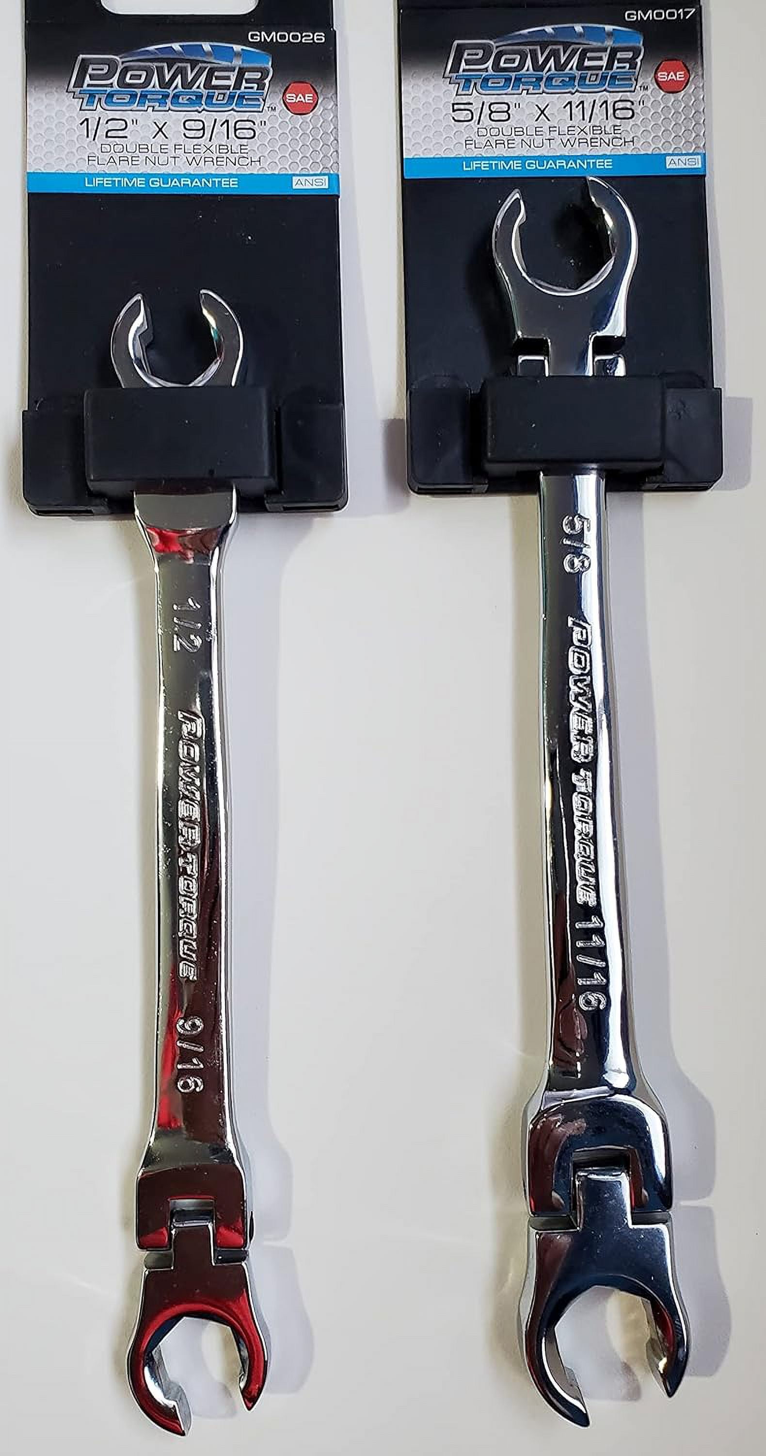 5Pc Double Flare Nut Line Wrench Head SAE Metric On Heads