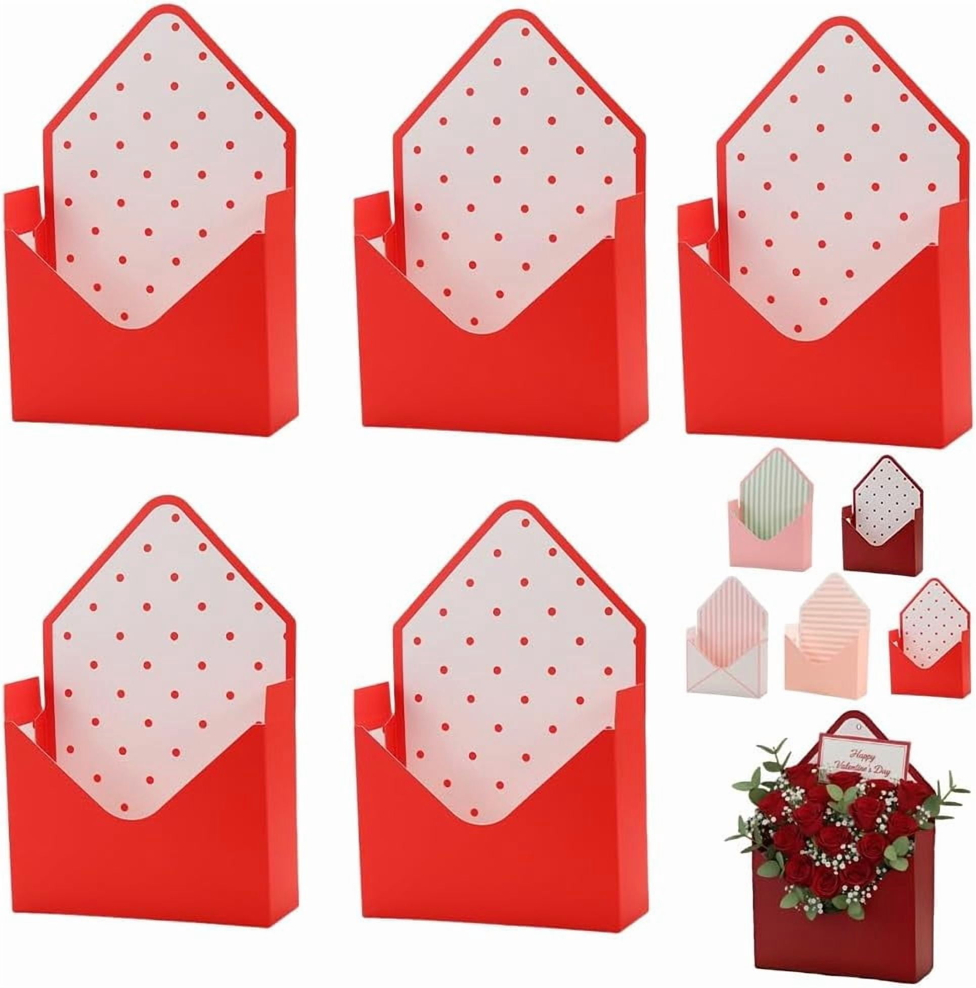 5Pc Flower Envelope Box,Folding Flower Storage Box,Waterproof Envelop ...