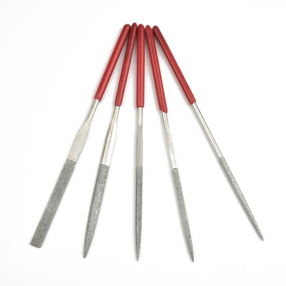 5Pc Metal Needle Files Set Carving Jewelry Diamond Glass Stone Wood Tool