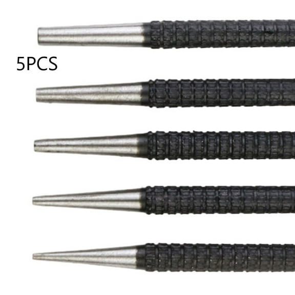 5Pc Nail Punch Set Knurled Body Square Punch Length 100Mm Punching Tool