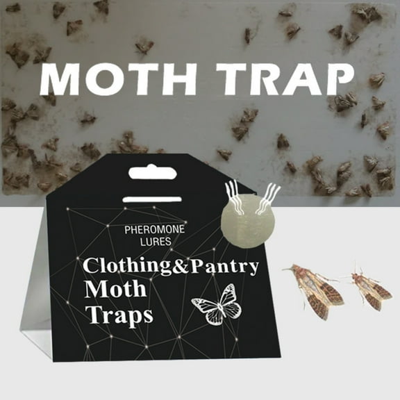 5Pc Non-Toxic Moth Traps For Clothes & Pantry - Pheromone Lures, Effective Moth Catcher With Easy Setup - For Closets, Kitchens, Storage Areas, Wardrobes, Pantry Shelves