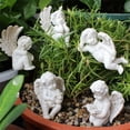 thumbnail image 1 of 5Pc Ornaments Clearance! Miniature Angel Figurines With Stable Stakes 5 Different Angel Garden Ornaments & Patio Decor Yard Stakes Decorative for Outdoor Christmas Desktop Ornament, 1 of 9