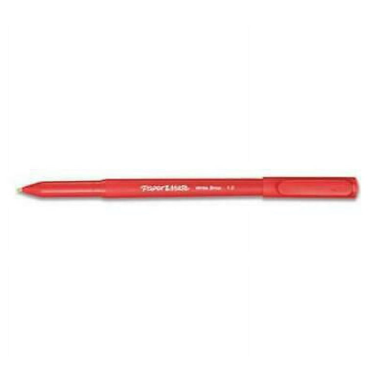 Write Bros. Ballpoint Pen, Stick, Medium 1 mm, Red Ink, Red Barrel, Dozen Write Bros. Ballpoint Pen, Stick, Medium 1 mm, Red Ink, Red Barrel, Dozen