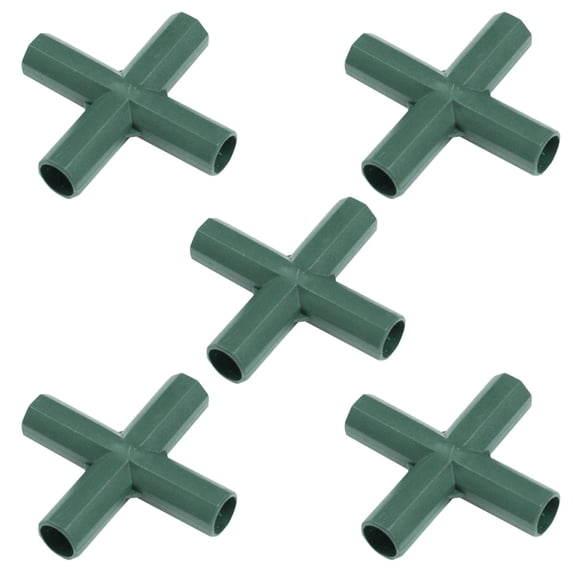 5Pc Plastic Connectors For Greenhouse 3 Way 4 Way And 5 Way Joints With Sturdy Support Poles & Gardening Accessory Kit Protective Cover Home Decor