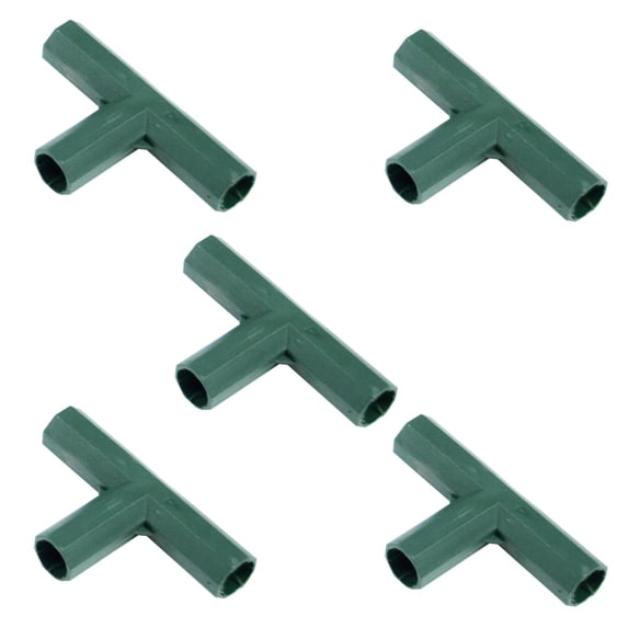 5Pc Plastic Connectors For Greenhouse 3 Way 4 Way And 5 Way Joints With Sturdy Support Poles & Gardening Accessory Kit Protective Cover