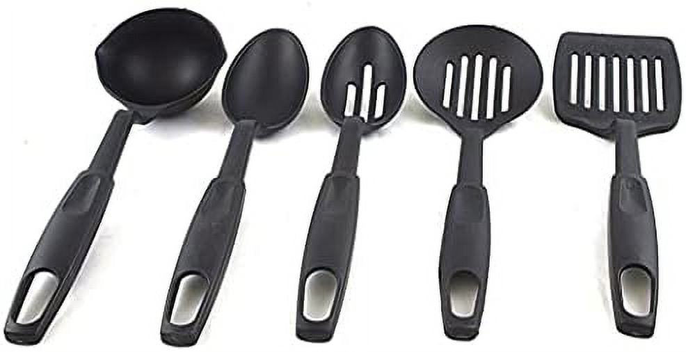 5Pc Quality Plastic Kitchen Tool Cooking Utensil Set Slotted Spatula Spoon Ladle