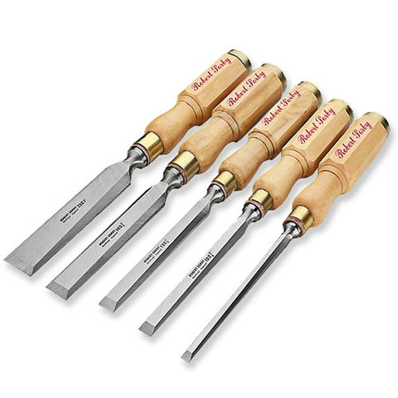 5Pc. Robert Sorby #5167 Octagonal Boxwood Chisel Set
