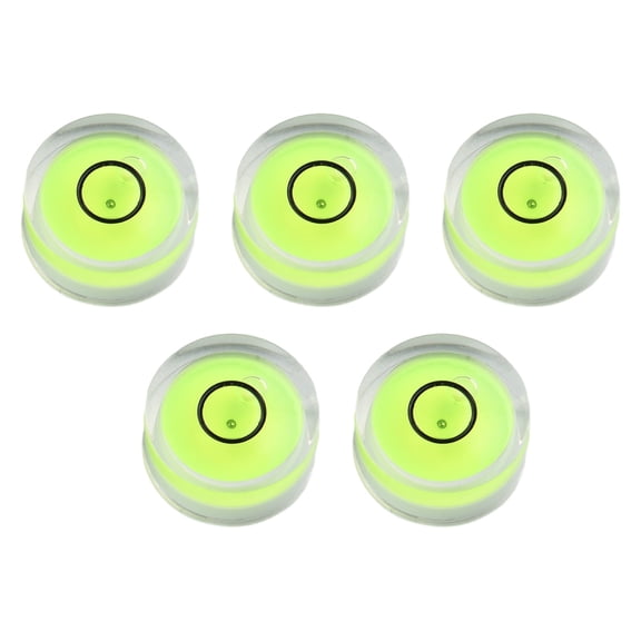 5Pc Round Bubble Level for Spirit Level for Bullseye Level Measurement Instrument D(18X9Mm)