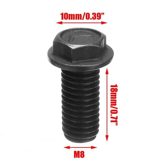 5Pc Saw Blade Screw M8 X 18Mm Left Hand Thread Hex Flange for Cutting Machine