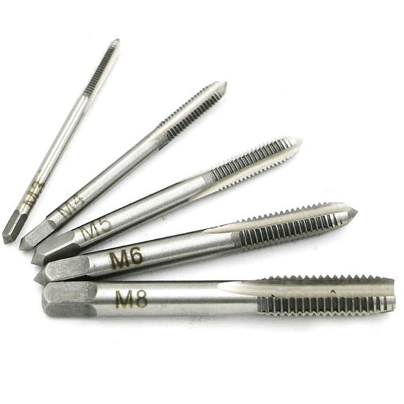 5Pc Screw Thread Hand Tap Drill M3 M5 M6 M8 Ball Bearing Steel Tool
