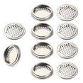 5Pc Silver Stainless Steel Soffit Vents, Round Mesh Hole Louvers for