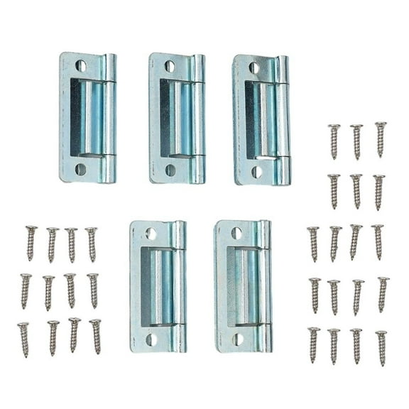 5Pc Steel Cranked Flush Hinge Cupboard Door For Any Camping Home Or Utility Smile Home