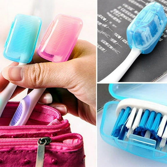 5Pc Toothbrush Storage Box,5Pc Toothbrush Protection Head,Holder Travel Case Portable Toothbrushes Head 5Pc Camping Cover Hiking Housekeeping & Organizers