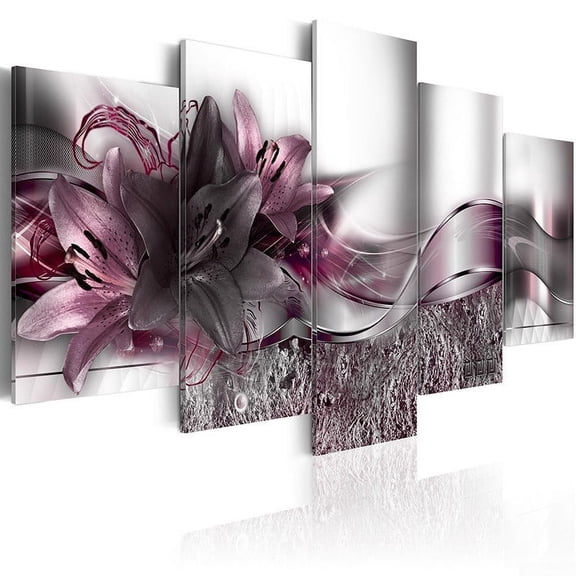 5Pc Unframed Modern Flower Art Oil Canvas Painting Picture Print Home Wall Decor