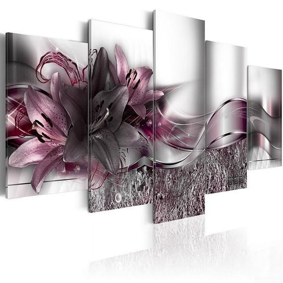 5Pc Unframed Modern Flower Art Oil Canvas Painting Picture Print Home Wall Decor