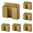 thumbnail image 1 of 5Pc Wall Mount Dual Slot Storage Caddy Adhesive Phone Holder, Multi Purpose Wall Organizer Stand for Cellphone Remote Controller, Storage Rack for Bathroom RV Kitchen Household Charging Storage Use, 1 of 5