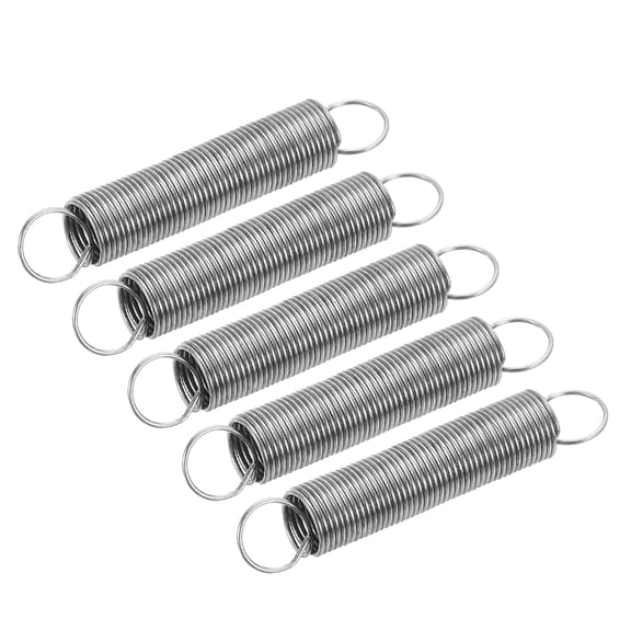 5Pcs 0.5x6x35mm Extended Compression Spring, 304 Stainless Steel Spring, Silver