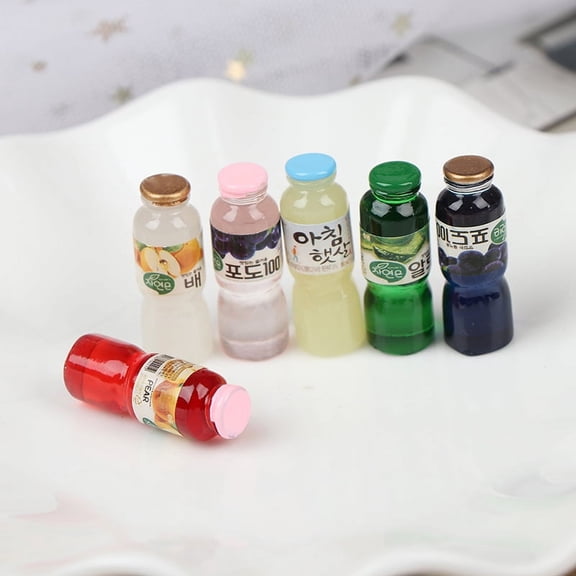 5Pcs 1:12 Dollhouse miniature drink bottles doll house kitchen accessories