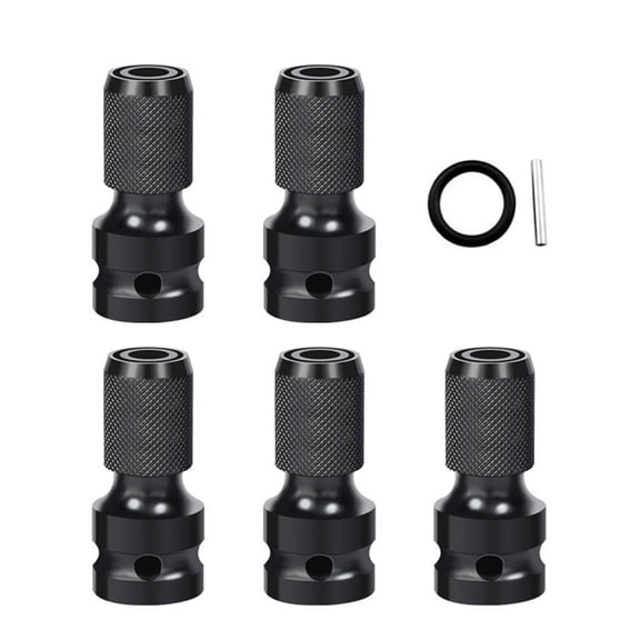 5Pcs 1/2Inch Square Drive to 1/4Inch Hex Adapter for Ratcheting Wrenches Driver