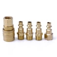 thumbnail image 1 of 5Pcs 1/4" NPT Brass Quick Coupler Solid Air Hose Connector Fittings Tools Hot, 1 of 10