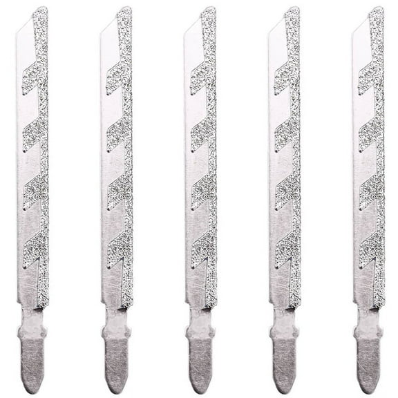 5Pcs 101mm 4 Inch T Shank Jigsaw Blades Diamond Coated Jig Saw Blade Set Masonry Tile Cutting Power Tools Accessories
