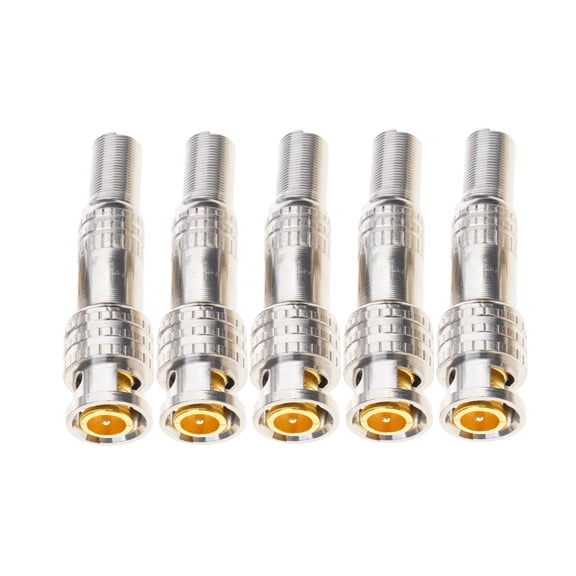 5Pcs/10Pcs 75-5 Solderless BNC Male Connector BNC Compression Connector for CCTV Camera Systems Easy Installation