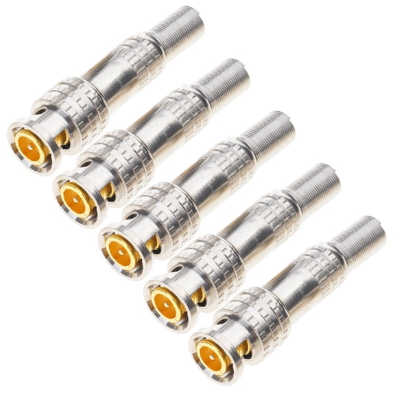 5Pcs/10Pcs BNC Compression Connector Screw On Coaxial Terminals BNC Male Connector for CCTV Camera Systems Coax Cable