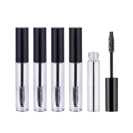 5Pcs 10ml Reusable Transparent Empty Mascara Tube Stick, Mascara Container Bottle, Female DIY Makeup Tool Accessories, Suitable for Home and Travel