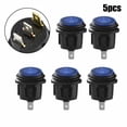 thumbnail image 1 of 5Pcs 12V Blue Round Toggle LED Switch 20A 12V DC On/Off SPST 3Pins for Car Truck Rocker On-Off Control for Auto Truck Boat Marine Off-Road Vehicle, 1 of 11