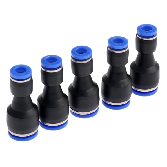 5Pcs 12mm Hole to 8mm Pneumatic Fittings Push In Straight Reducer Connectors For Air Water Hose Pneumatic Parts Quick Fitting