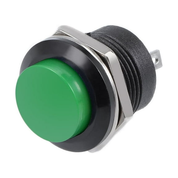 5Pcs,16mm Green Momentary Push Button Switch Round Button SPST 1 NO 1 NC