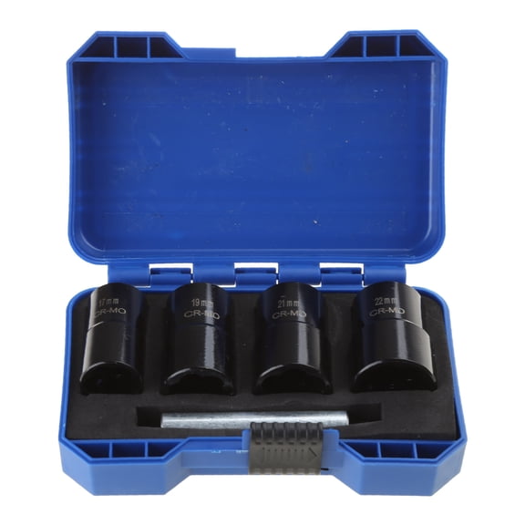 5Pcs 17/19/21/22mm Locking Wheel Bolt Nut Remover Twist Socket Extractor Car Disassembly Tools