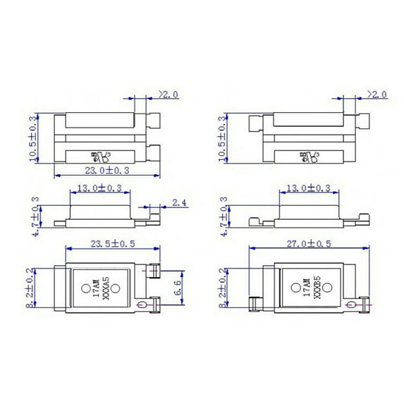 5Pcs 17Am Motor Thermal Protector Normally Closed Temperature Controller Stainless Steel Gb14536.1-1998, Gb14536.10-1996 17Am022-75C