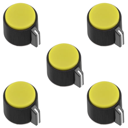 5Pcs 19x16mm Bakelite Potentiometer Volume Control Rotary Knob Yellow