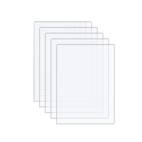 5Pcs 1Mm Transparent Acrylic Sheet Transparent Board For Picture Frame Glass Book Display Desktop Textbook Display 4X6Inch