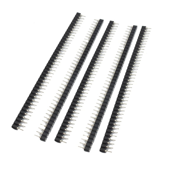 5Pcs 1x40 Pins Round Single Row IC Socket Female Pin Header